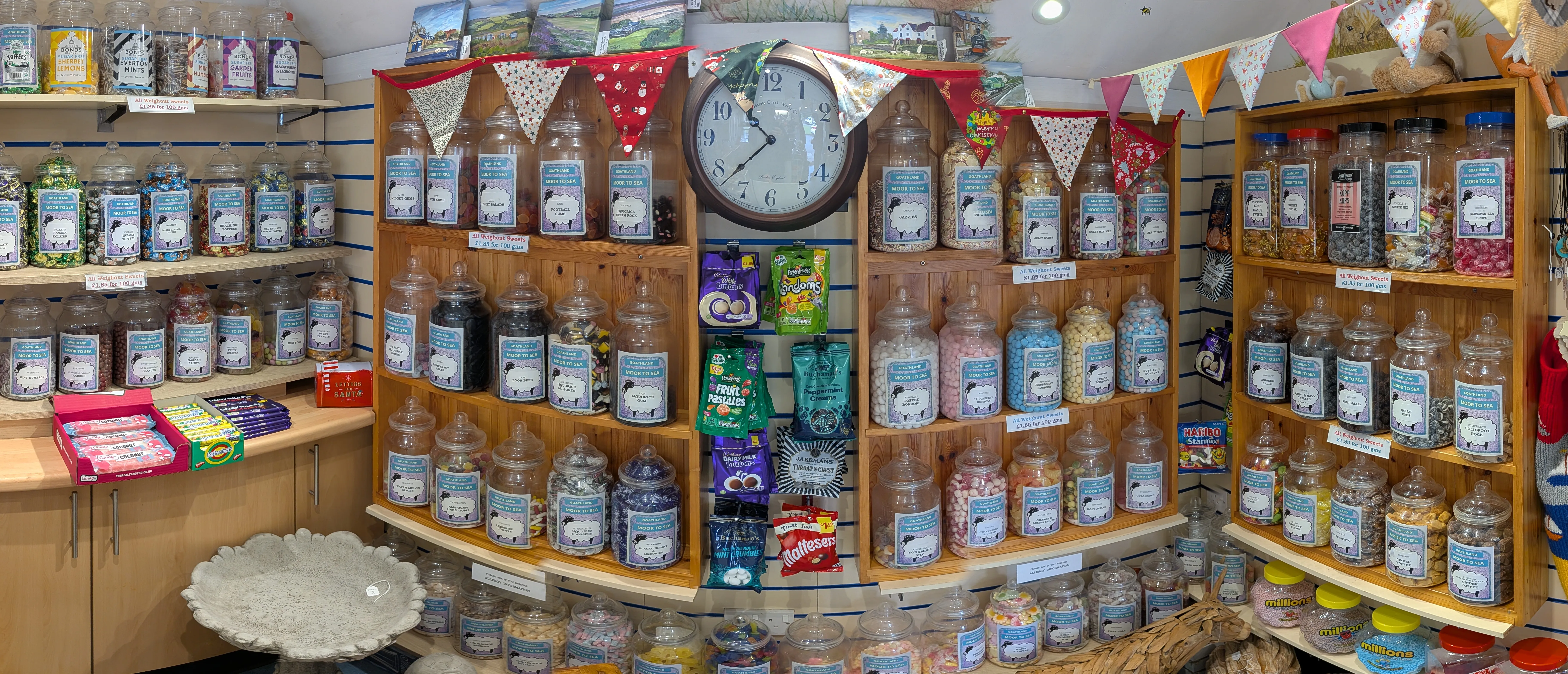 Colourful jars of traditional sweets
